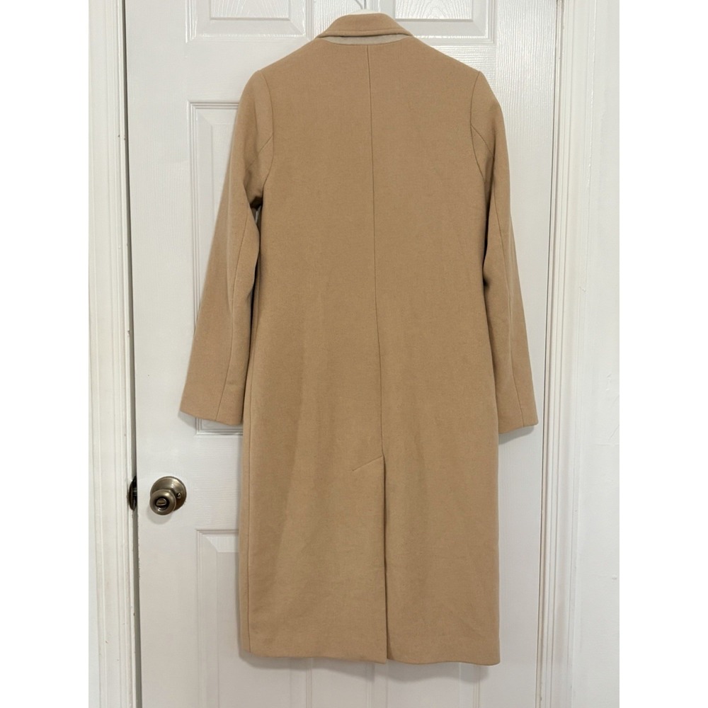 Abercrombie The A&F Dad Coat Camel Wool Blend Long Overcoat Quiet Luxury Size S - Picture 3 of 10
